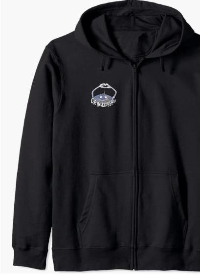 Kapuzenjacke mit Inselsberg Motiv, Gr. Inselsberg, Großer Inselsberg, Zeichnung, lustiger Spruch, zuhause am Inselsberg