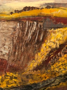 Siegfried Böhning, Schloss Dryburg, 2025, Detail vom Bild Weite Felder