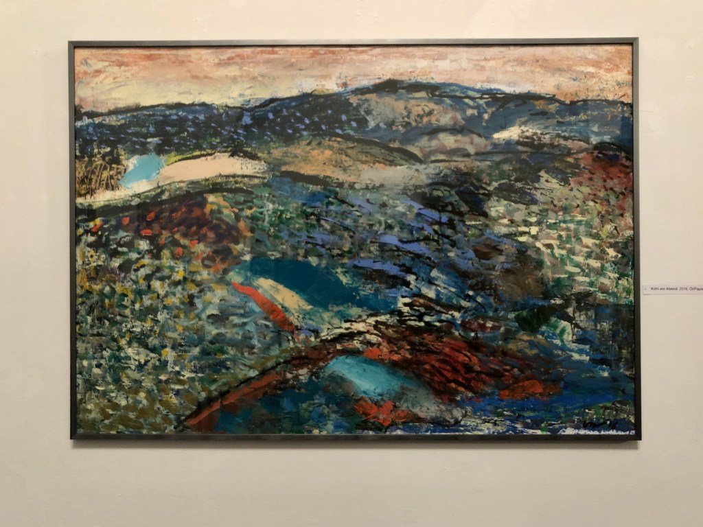 Siegfried Böhning, Schloss Dryburg, 2025, Werk Kühl am Abend, 2016, Öl auf Papier