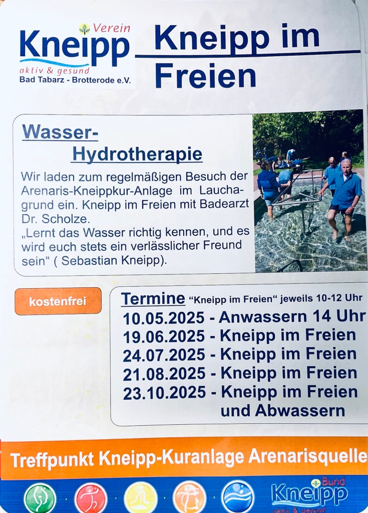 Kneipp im Freien , Poster Bad Tabarz