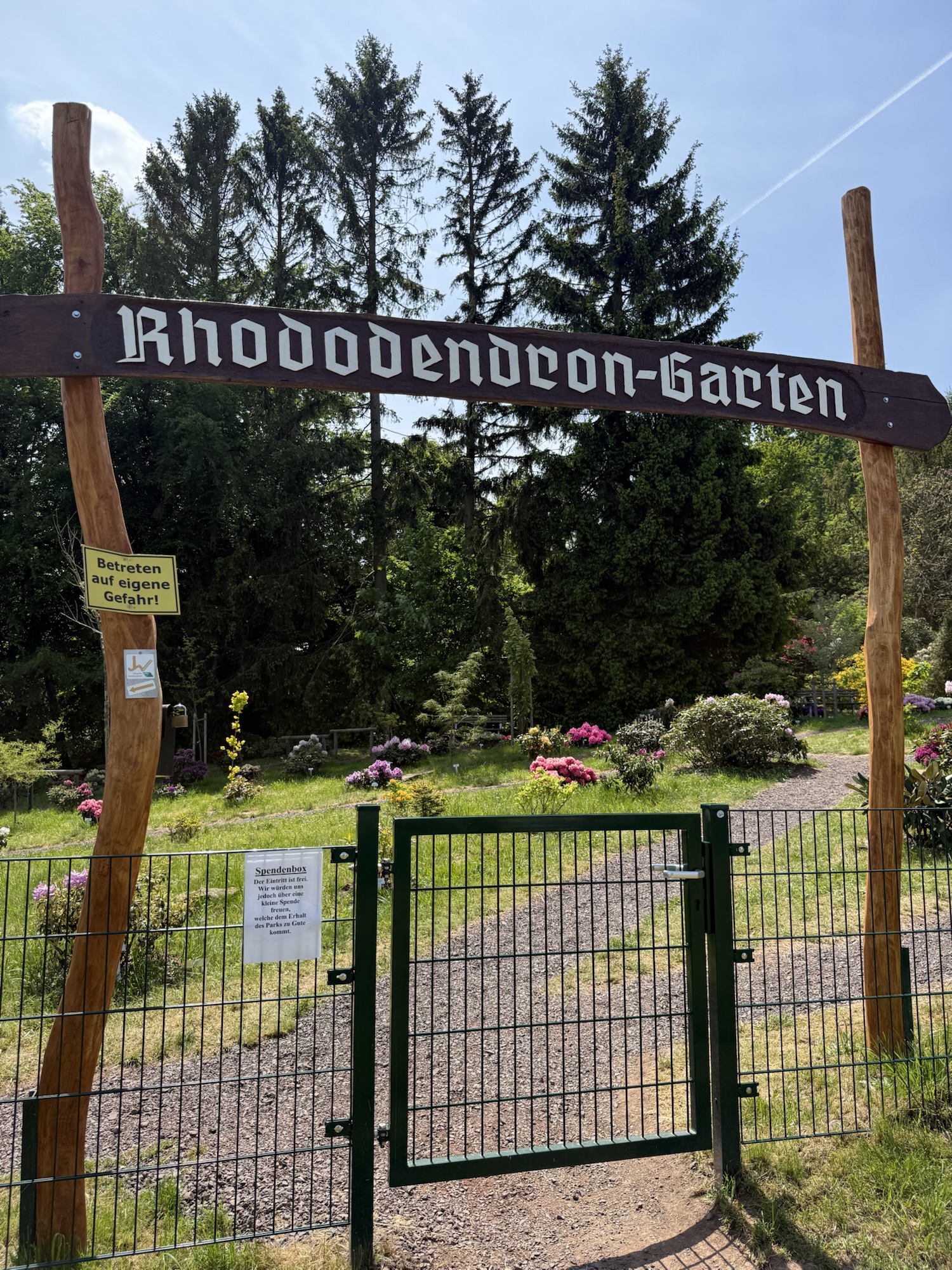 Rhododendrongarten Bad Tabarz Eingang
