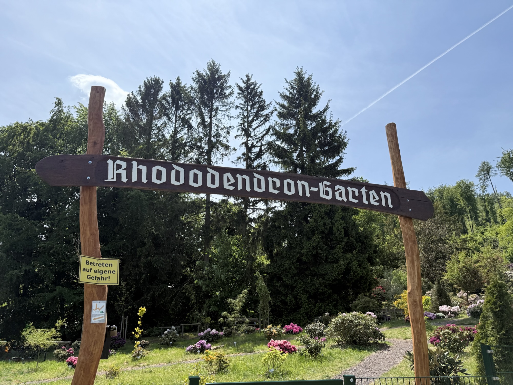 Rhododendrongarten Bad Tabarz Schild Rhododendronpark