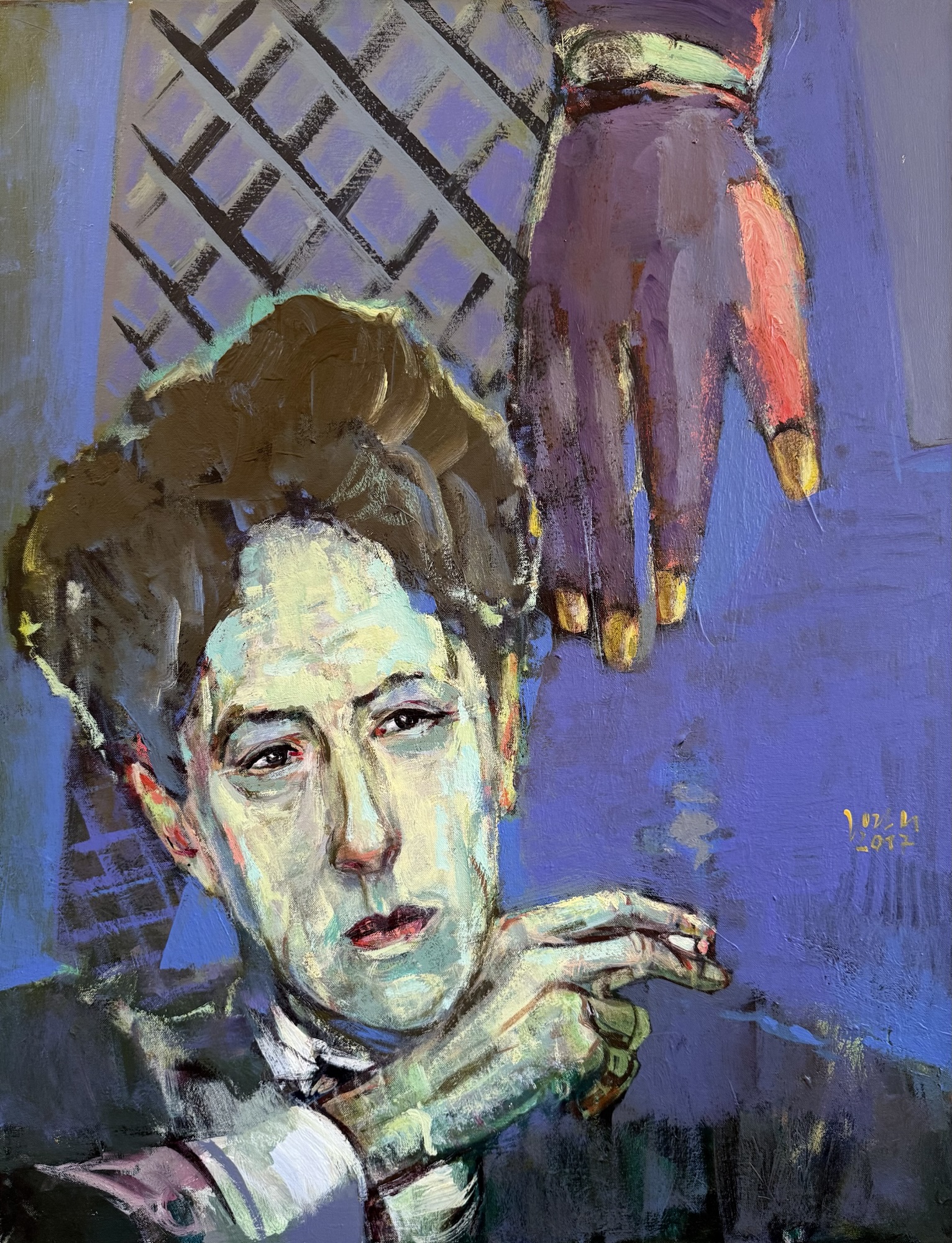 Jost Heyer, J. Cocteau, 2017, Bad Langensalza Jost Heyder Ausstellung Galerie Schloss Dryburg Kunstwestthüringer e.V. 2025