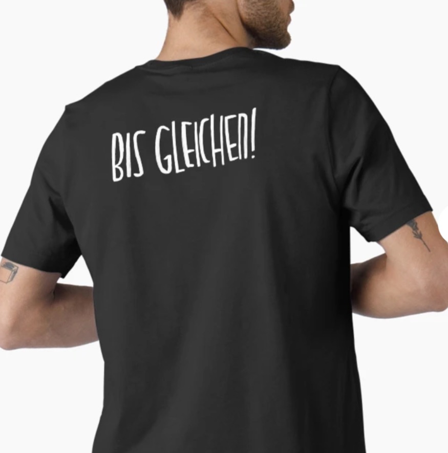 Bis Gleichen, Drei Gleichen Design, lustiger Gruß. Bis gleich an den Drei Gleichen.