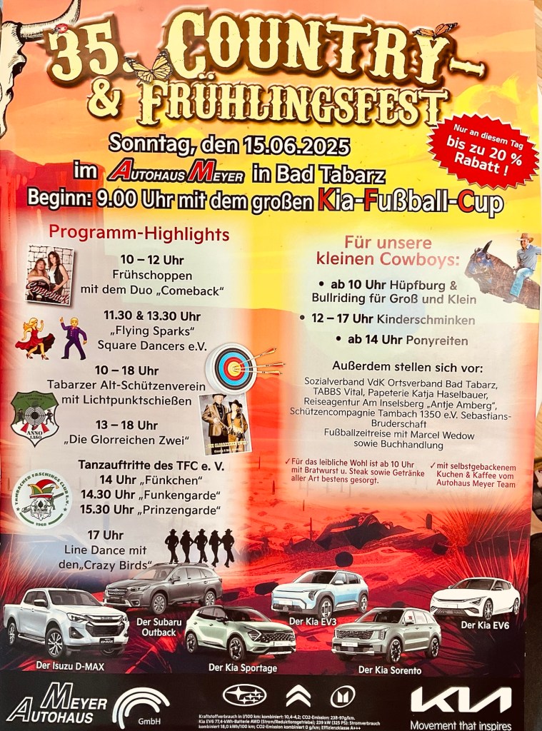 Autohaus Meyer Programm Musiksommer Tabarz Jun 2025