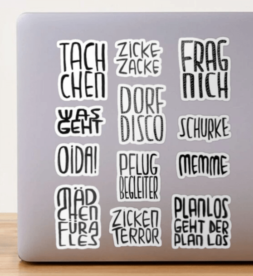 Was geht, Lustiger Spruch, Sprüche Sticker, 
Designt und verkauft von badlydrawnbabe