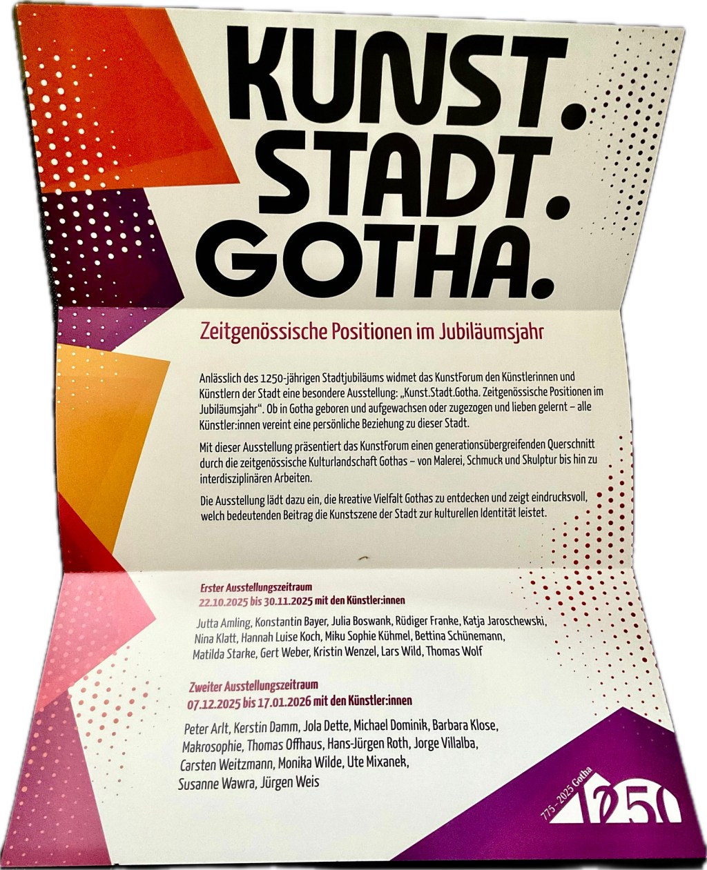 Kunst. Stadt. Gotha. Ausstellung im Kunstforum Hannah&nbsp;Höch