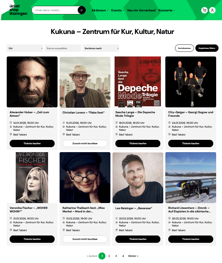KUKUNA Bad Tabarz Tickets&nbsp;ausverkauft?