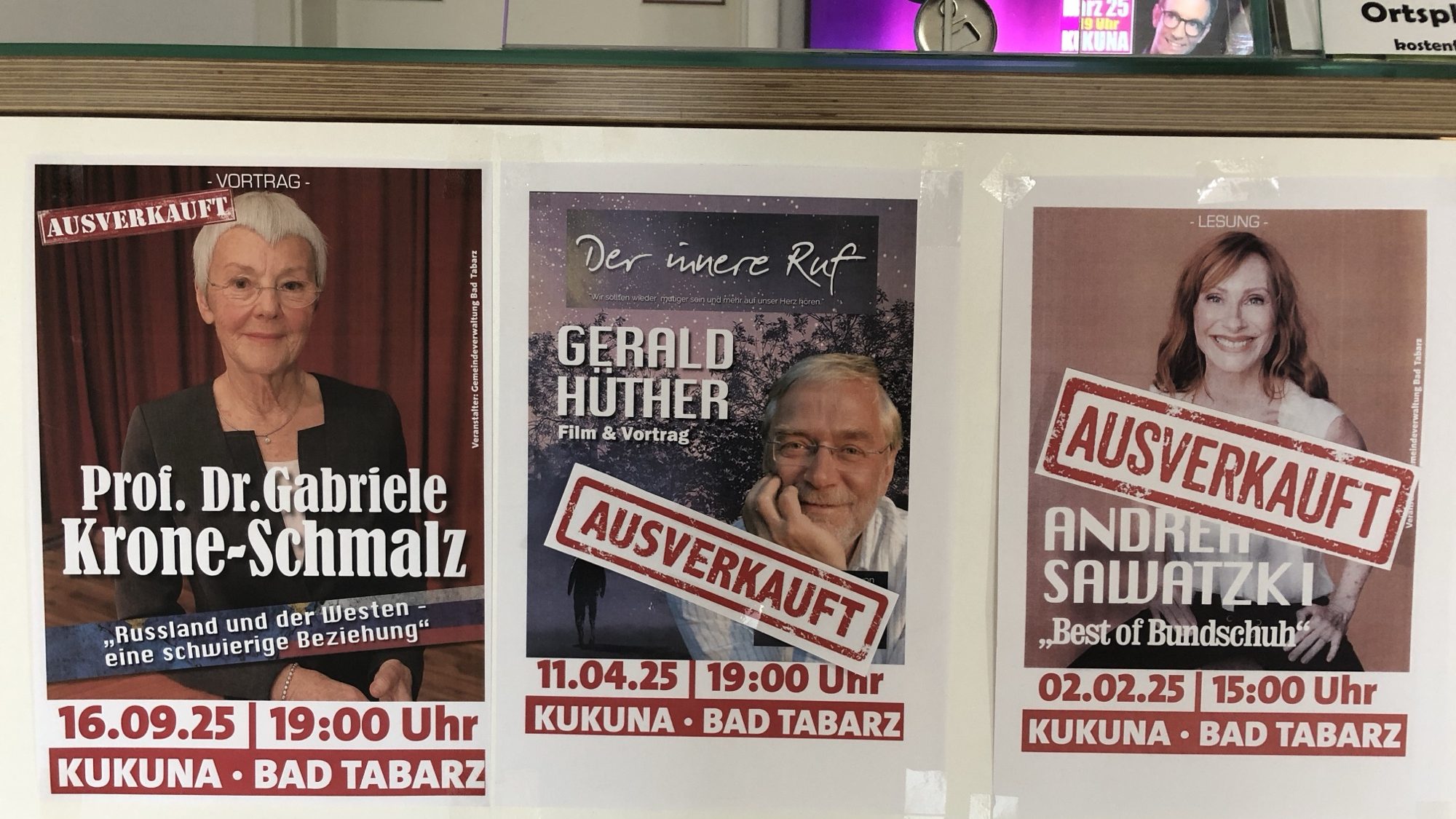 Ausverkaufte Veranstaltungen im KUKUNA BAD TABARZ, Beispiel 2025.