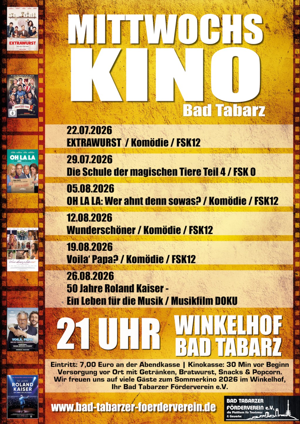 Sommerkino Bad Tabarz 2026,&nbsp;Kinosommer