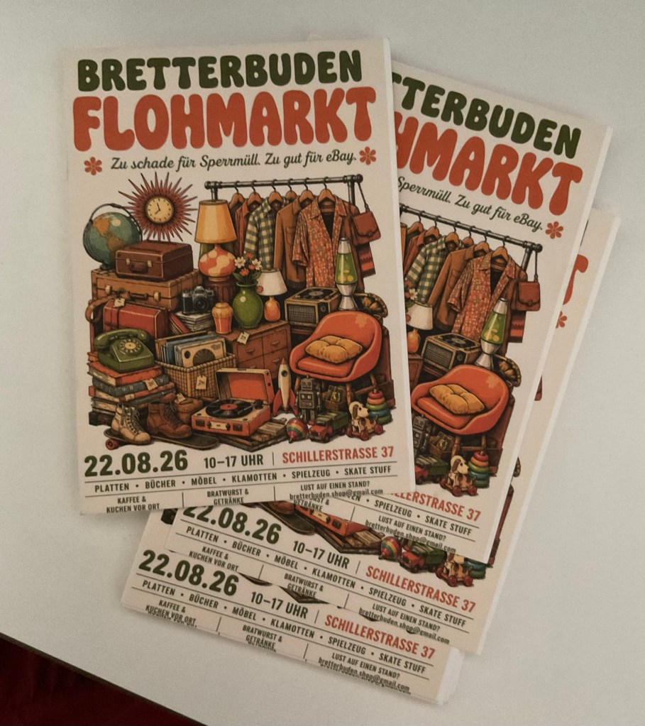 Flyer Bretterbuden-Flohmarkt Gotha 22.8.2026